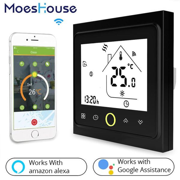 

smart home control wifi thermostat temperature controller for water/electric floor heating water/gas boiler works with alexa google 3a 16a