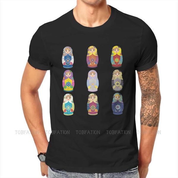 

men's t-shirts russia matryoshka art culture tshirt for men many soft casual tee t shirt novelty trendy fluffy, White;black