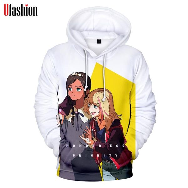 

women's hoodies & sweatshirts hoodie wonger egg priority women boys and girls 3d pullovers casual style oversized, Black