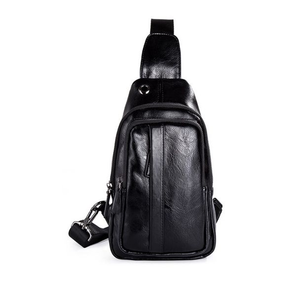 

crazy horse leather bags men's sling chest day pack back vintage casual messenger cross body cowhide shoulder bag