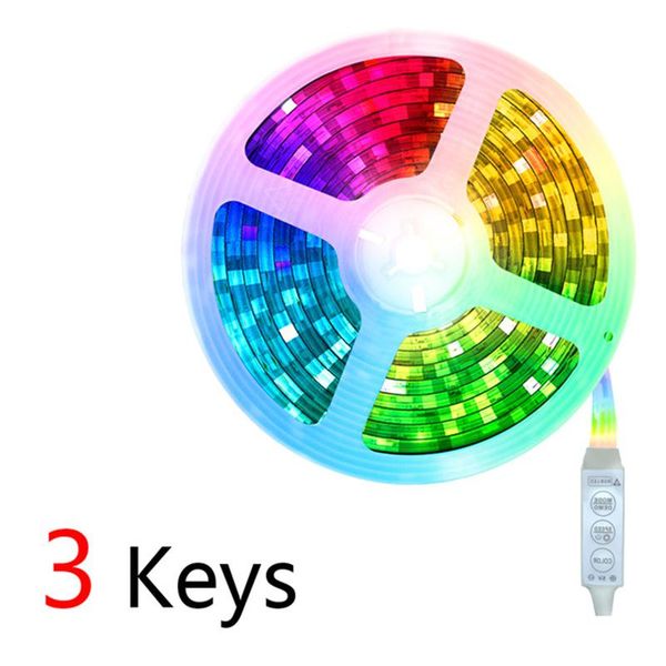 

strips light 0.5/1/2/3/4/5m waterproof 3 keys control strip dc 5v desk screen tv background lighting led