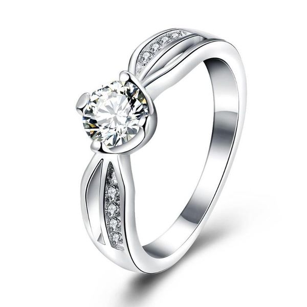 

wedding rings silver color fashion jewelry pendant zircon crystal hollow ring, Slivery;golden