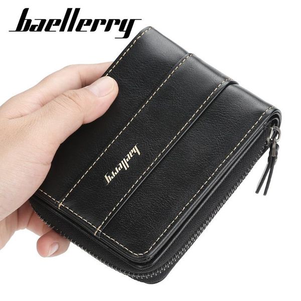 

wallets baellerry zipper cuzdan small wallet men male purse coin card holder mini money bag short walet portomonee vallet perse kashelek, Red;black