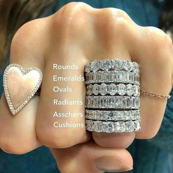 Choucong meistverkaufter, nie verblassender, funkelnder Luxus-Schmuck, 925er-Sterlingsilber, Princess-Schliff, Topas, Cz-Diamant, Versprechen, Hochzeit, Brautring, Geschenk