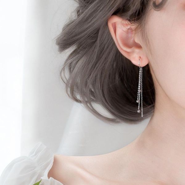 

dangle & chandelier s925 sterling silver tassel earring women fine 925 jewelry bizuteria anillos plata para mujer drop earrings gemstone