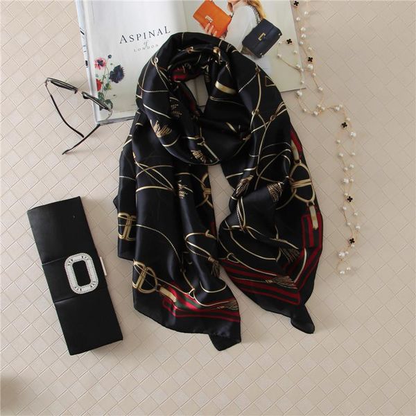

scarves 2021 spring autumn style scarf women fashion printed silk warm shawl blanket infinity poncho, Blue;gray