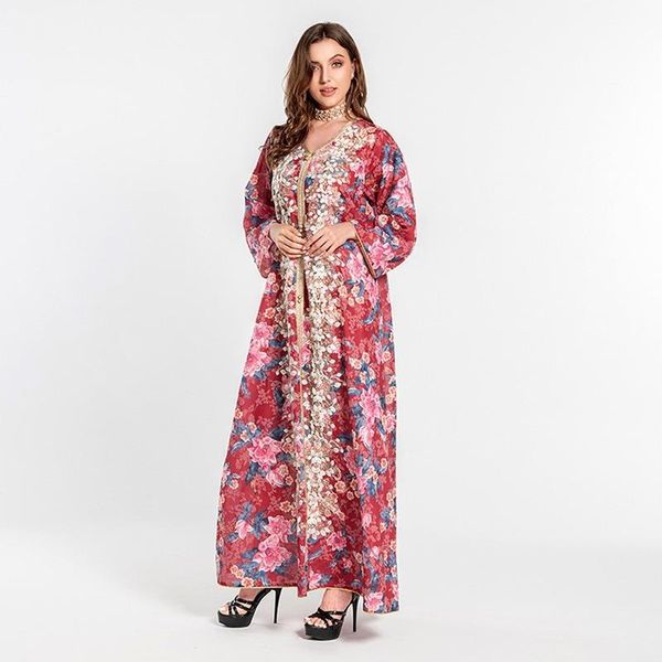 

ethnic clothing pink abaya dubai robe longue djellaba femme musulmane turkey islam arabic muslim dress african dresses for women kaftan jala, Red