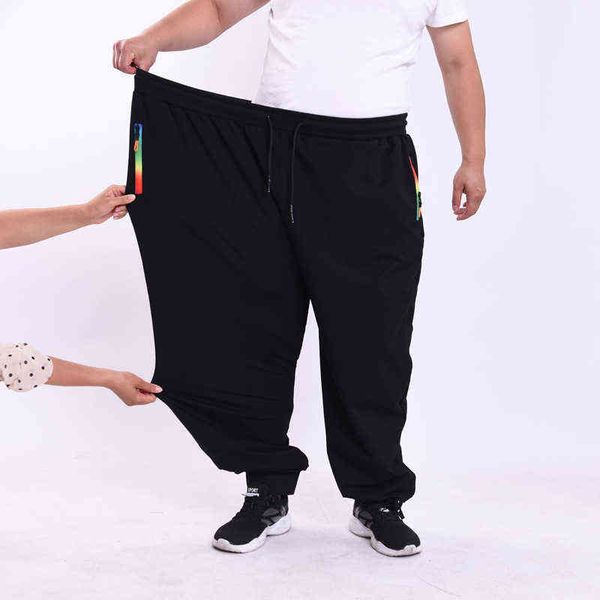 

colorful zipper solid baggy men pants super loose elastic harem pants cotton sweatpants casual trousers large big plus size 10xl w220214, Black