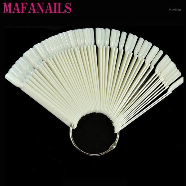 

50pcs/lot nail polish uv gel color palette card display fan shaped natural false tip sticks colored practice training pops nails1, Red;gold