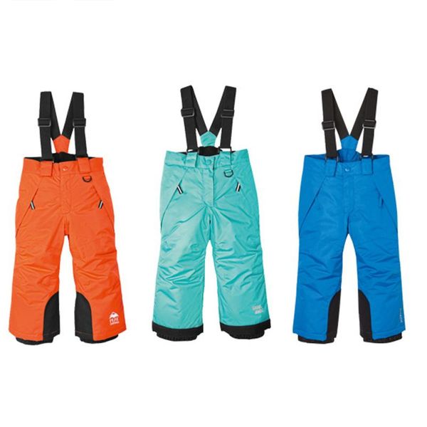 

jumpsuits winter girls boy kids ski pants windproof overall tracksuits for children waterproof warm boys snow trousers, Blue