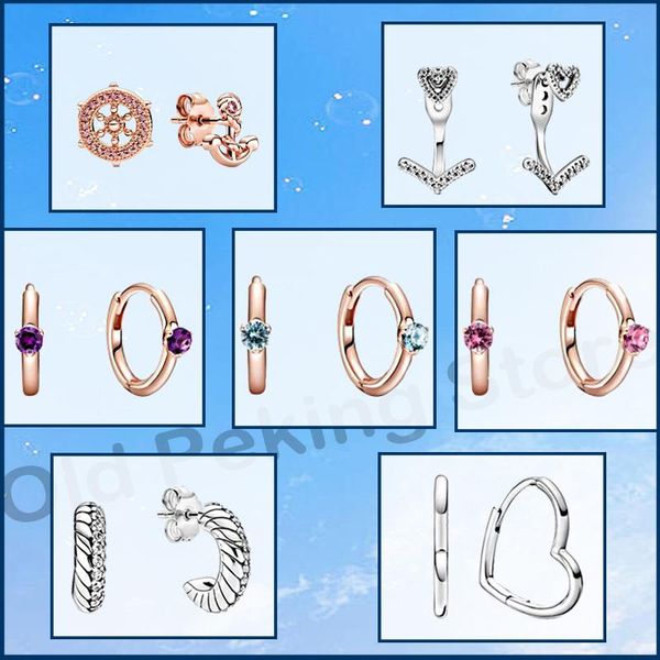 

stud 2021 925 sterling silver earrings pave snake chain pattern women jewelry gift, Golden;silver