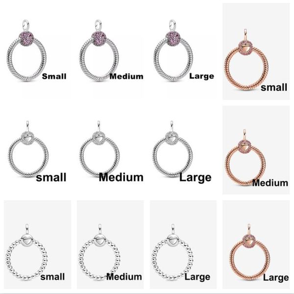 

memnon jewelry 925 sterling silver moments small medium large pave o pendant charms rose gold charm beads fit braces diy women, Bronze;silver