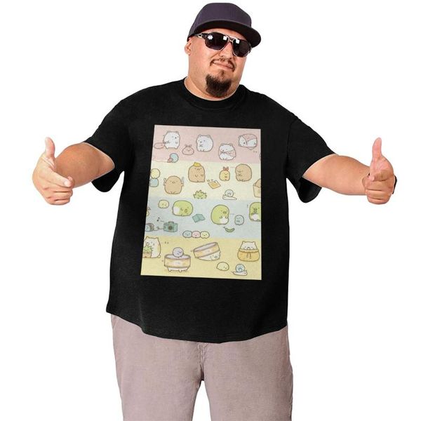 

men's t-shirts plus size t shirts for men cute cartoon print vintage short sleeved funny clothes cotton sleeve, White;black