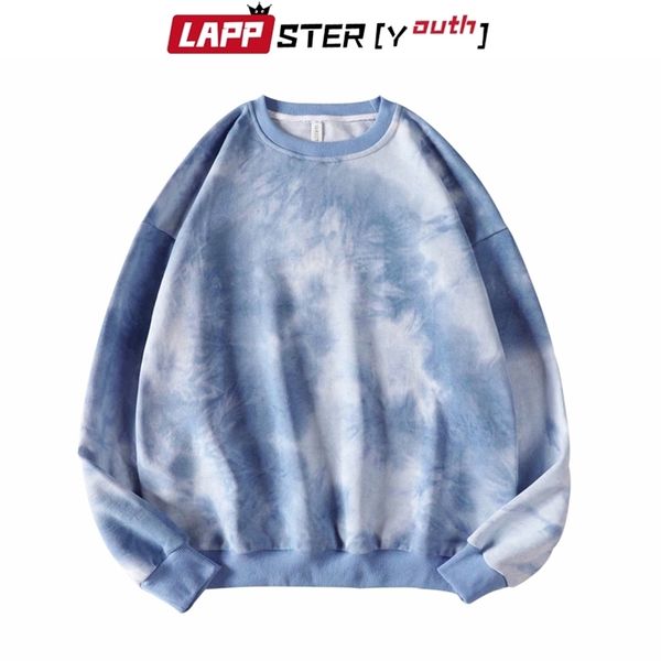 

couple oversized streetwear hoodies autumn men harajuku korean style sweatshirts tie dye 210420, Black