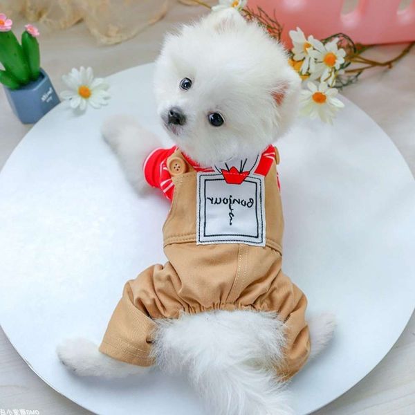 

the dog clothes dog summer dress striped rabbit ear suspender