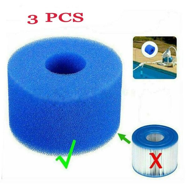 

for intex pure spa reusable/washable foam tub filter cartridge s1 type pool & accessories