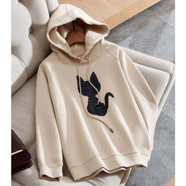 

hoodies 2021 winter casual long sleeve women's hoodie, Black