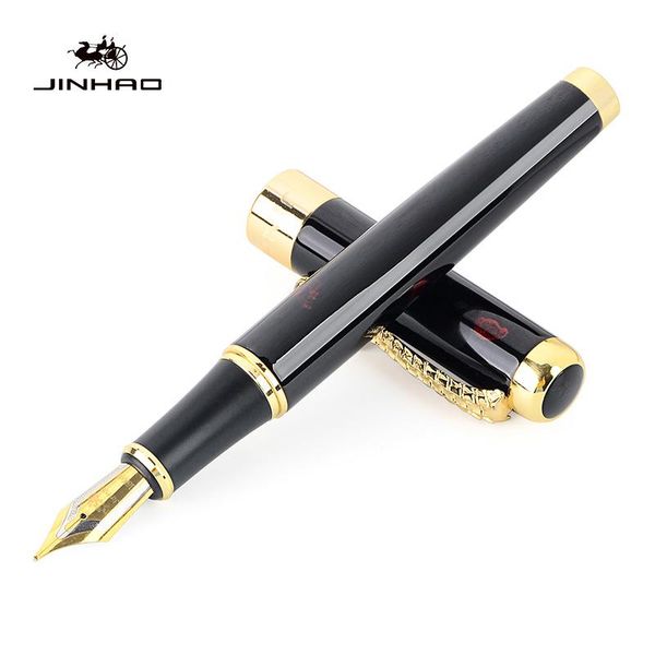

luxury eastern dragon design fountain pen flower pattern jinhao 1200 brand business office gift ink pens school writing supplies