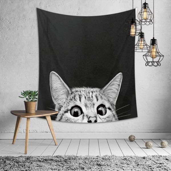 

tapestries mylb 3d creative cool cats series pattern polyester tapestry animal printed wall hanging mural gobelin living room home decor