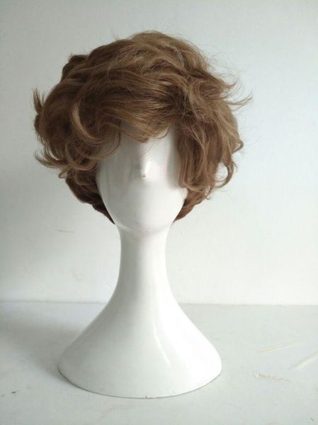 

other event & party supplies anime movie cosplay halloween costume boy wig short brown hair heat resistant + hat