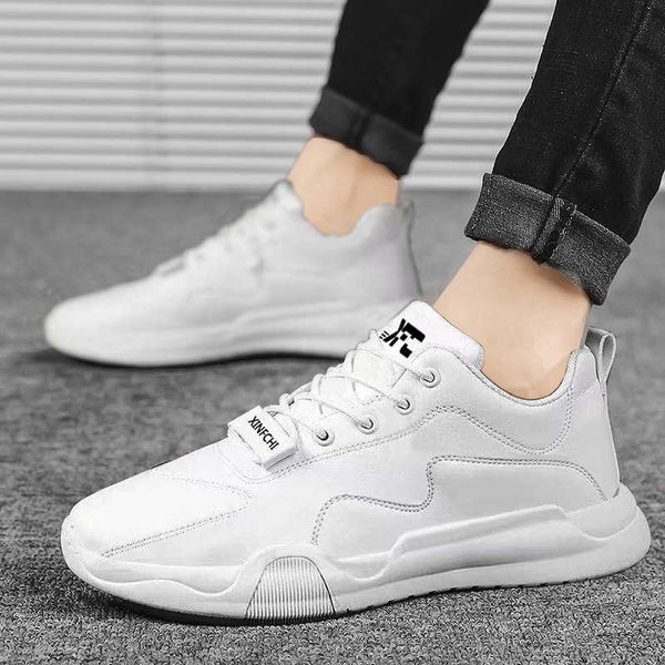 

autumn leather casual sho sports running lace up student lightweight breathable dad