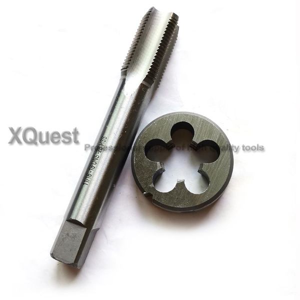 

hand tools 2pcs hss unified thread tap and die set un unc unf 11/16 11/16-12 11/16-18 fine screw round dies taps unef uns 11/16-20 11/16-24