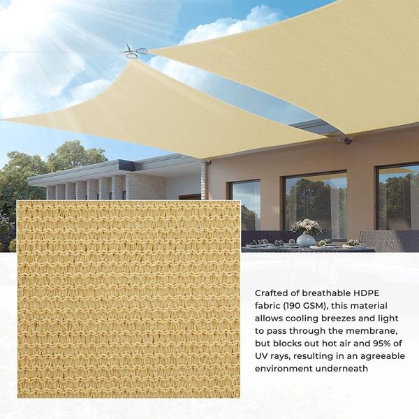 

shade waterproof sun shelter sunshade protection sail awning camping cloth large for outdoor canopy garden patio #gm
