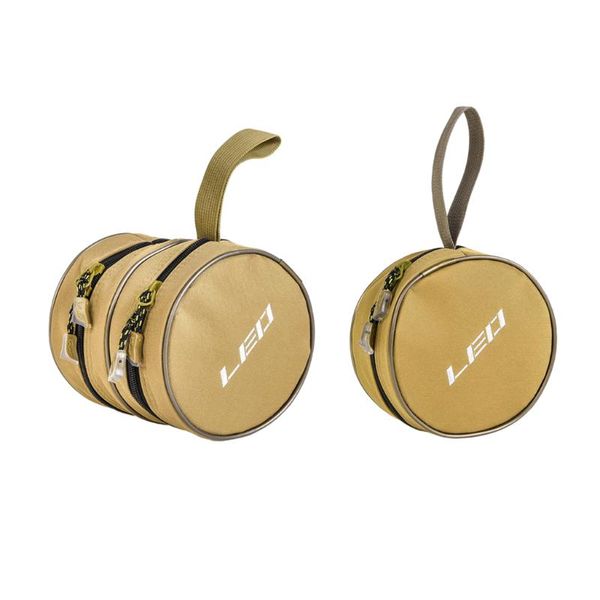 

fishing accessories khaki reel pouch baitcasting bag protective case cover carrier travel storage tackles
