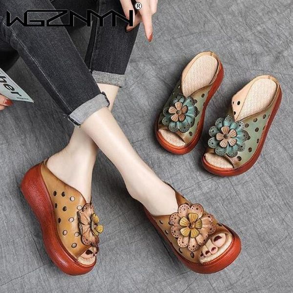 

slippers retro women slides shoes classic design floral embellished woman slipper with platform soles comfortable, Black