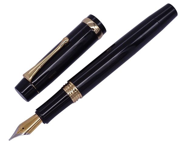 

fountain pens jinhao 15 noble black pen medium nib 0.7mm with converter metal luxurious ink for office,business,home,school