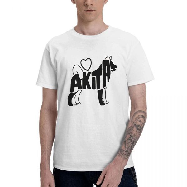 

men's t-shirts akitas graphic tee basic short sleeve t-shirt funny, White;black