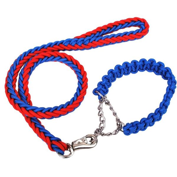 

dog collars & leashes nylon portable running training pet supply anti lost jogging walking safe outdoor traction rope