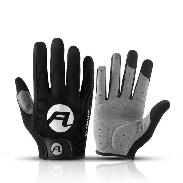 

cycling gloves summer bicycle full finger bike absorbing sweat for men and women riding outdoor sports protector -40, Black