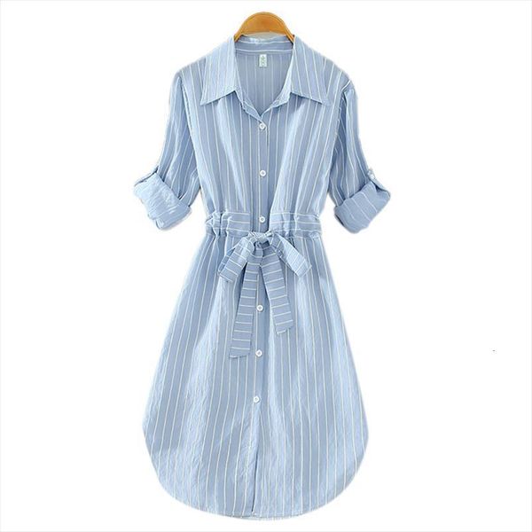 

striped tunic long sleeve women dress elegant shirt blue white black spring summer ladies casual stripe mini dresses, Black;gray