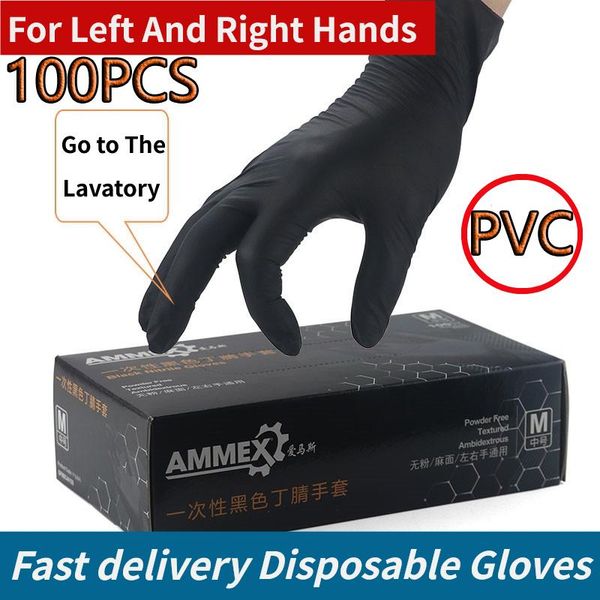 

disposable gloves 100pc nitrile waterproof powder latex for household kitchen laboratory cleaning home#2021