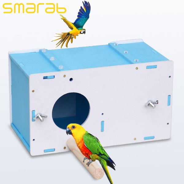 

parrot breeding wood box nest bird insulation products tiger skin peony small hatching supplies aviary cages