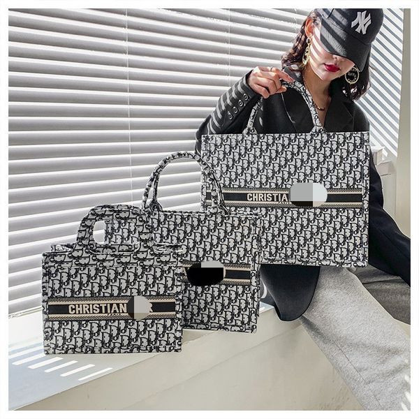 

2021 surprise embroidered canvas handbag star same tote shopping large capacity bag