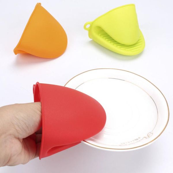 

disposable gloves 5 color anti-scalding silicone insulation clip thicken microwave oven anti- hand kitchen high temperature tools