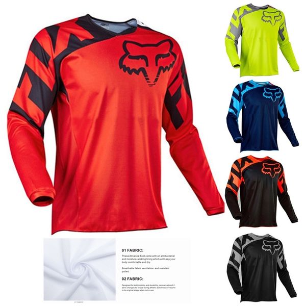 

fox speed subdues spring and autumn long sleeve cycling mountain biking coat cross country motorcycle racing suit, Black;red