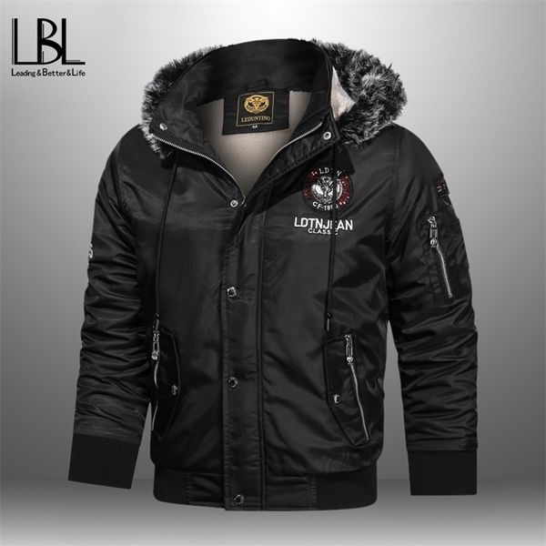 Herren Winter Fleece Jacke Mantel Mann Casual Reißverschluss Outwear Dicke Warme Bomber Jacken Männliche Taktische Streetwear Kordelzug Mäntel 211126