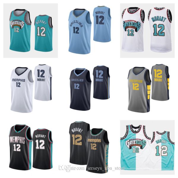 

basketball jersey 12 ja morant, Black;red