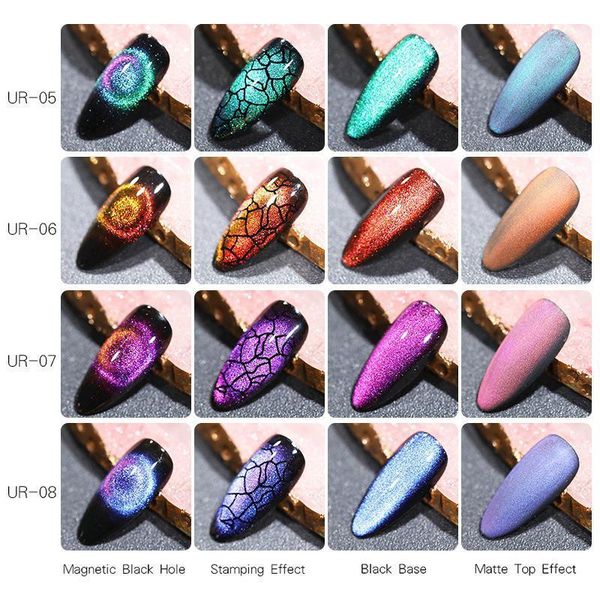 

hobbylane 7.5ml 9d cat eye uv gel nail polish soak off magnetic semi permanant art manicure supplies1