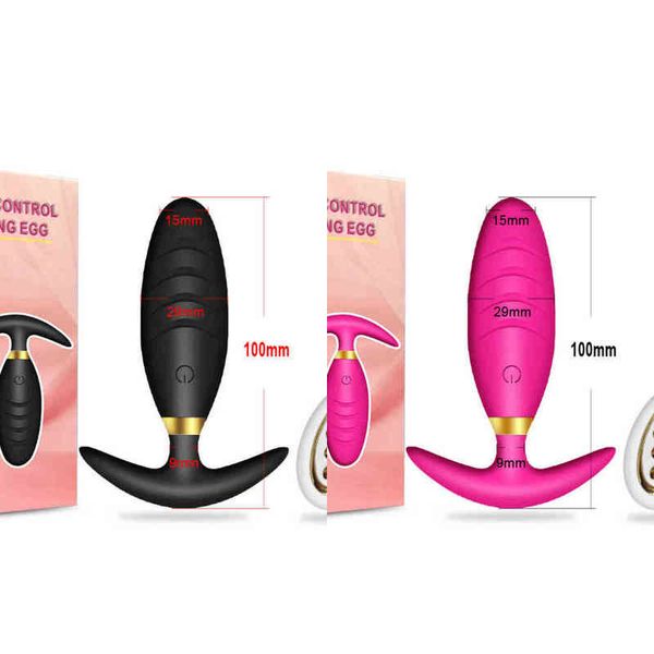 Nxy Sex Vibrators Беспроводной пульт дистанционного управления Вибрирующая анальная вилка Мужской носимый силиконовые прикладные игрушки для взрослых мужчин Женщины Gay 18 Вибратор FEMAL 1227