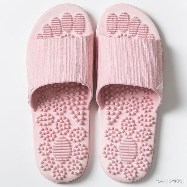 

slippers non slip women massage summer fashion indoor outdoor flip flops woman shoes beach bathroom slipper men slide, Black