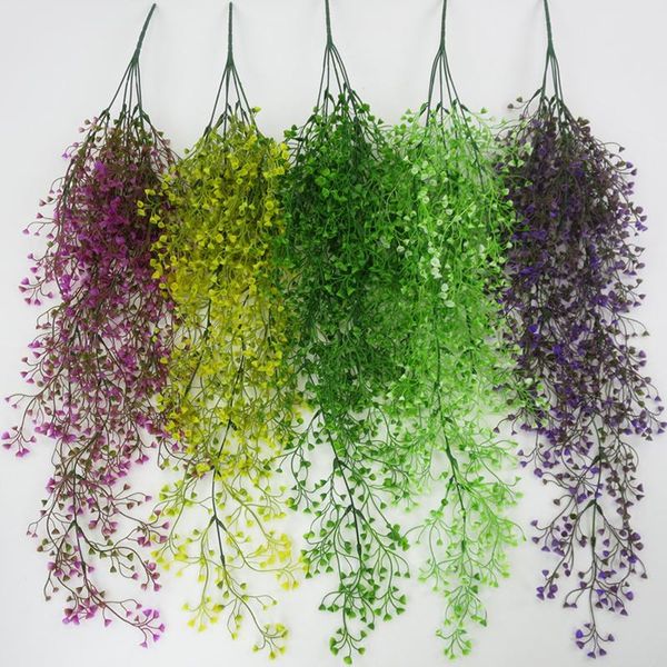 

decorative flowers & wreaths wall hanging artificial plant rattan vine home garland garden wedding decoration simulation golden bell green l