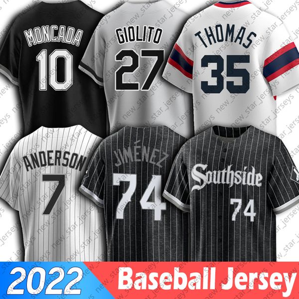 

7 tim anderson luis robert jersey baseball jose abreu lucas giolito frank thomas jerseys chicago southside city connect keuchel josh harriso, Blue;black