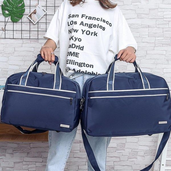 

foldable yoga gym bag portable training fitness hand luggage travel nylon waterproof handbag for trip big sac de voyage xa665f duffel bags