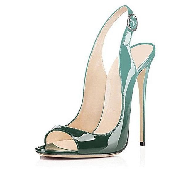 

womens ladies sandals 12cm high heels gradient stiletto slip on shoes court peep toe pumps suede for wedding party dress, Black