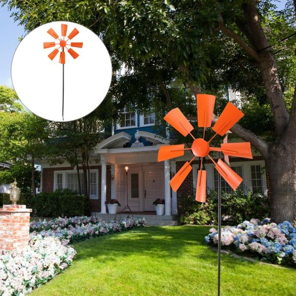 

cat toys 1pc decorative iron windmill yard plug-in winnower garden wind ornament