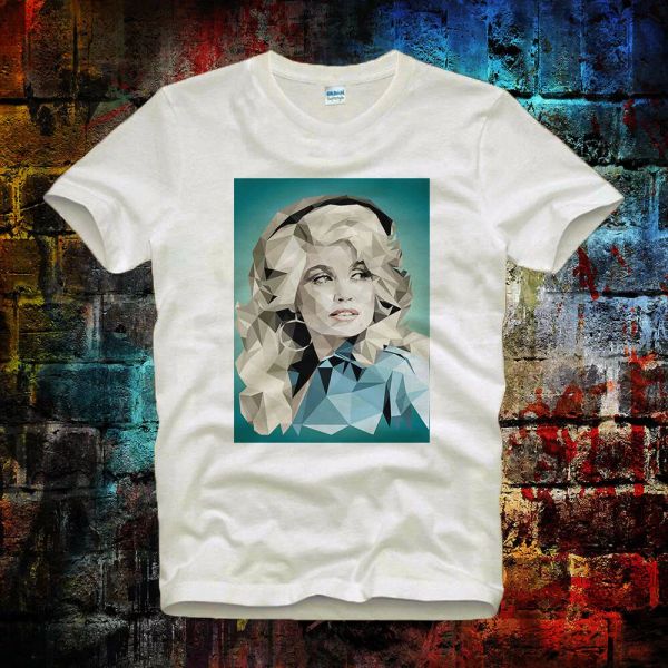 

dolly parton american portrait art cool vintage & ladies t shirt b347, White;black